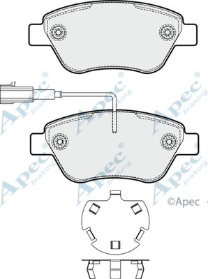APEC BRAKING Комплект тормозных колодок, дисковый тормоз PAD1775